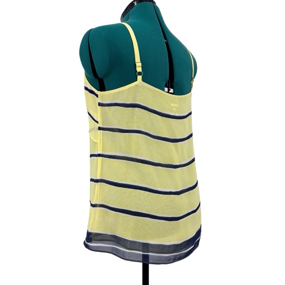 Cabi Knot Cami # 5207, Yellow and Navy Striped Tie Front Cami-Style Top, Medium - Picture 5 of 16